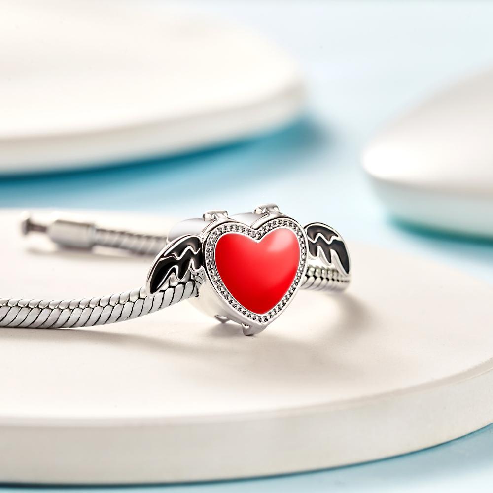 Custom Photo Charm Angel Wings Love Gifts for Couple - soufeelau