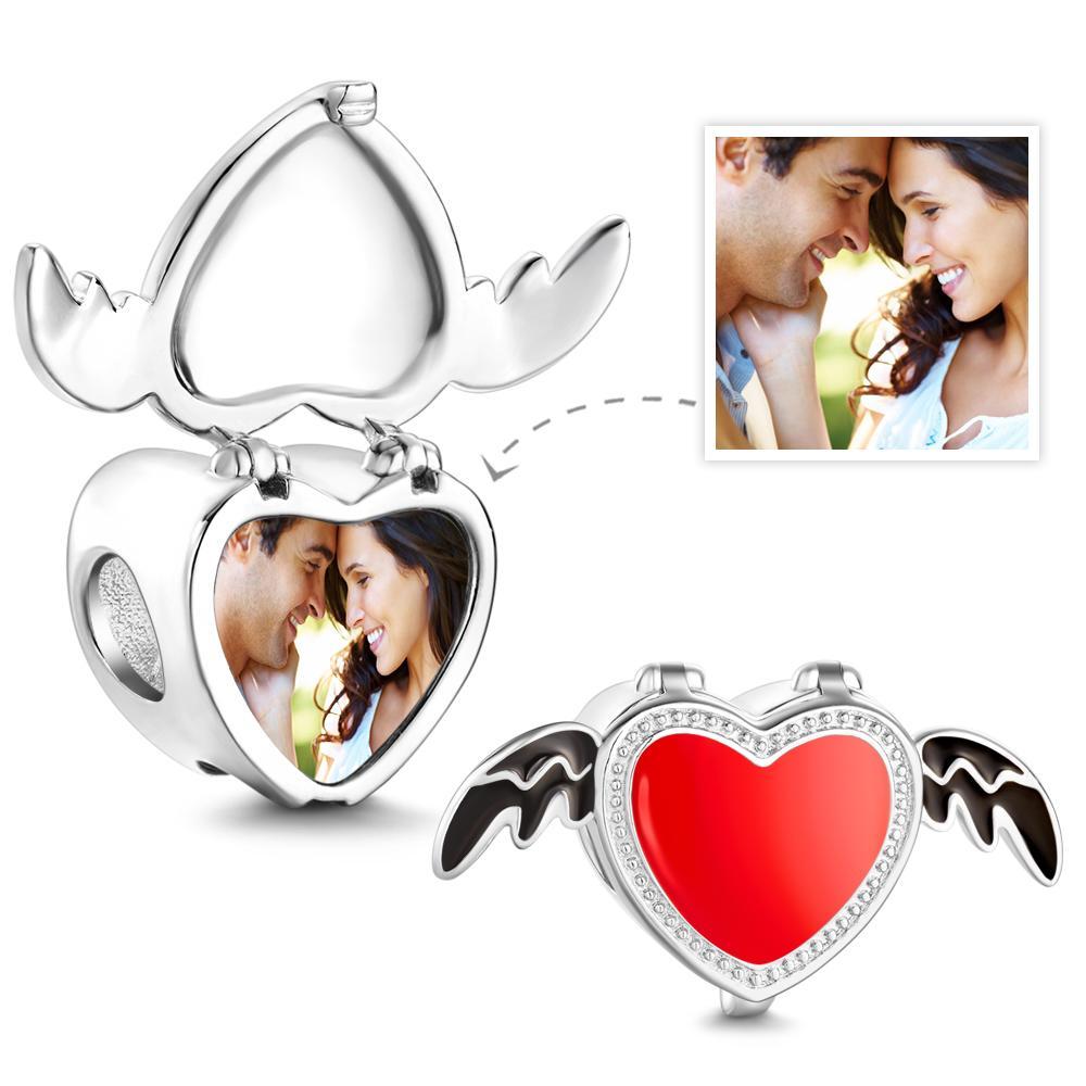 Custom Photo Charm Angel Wings Love Gifts for Couple - soufeelau