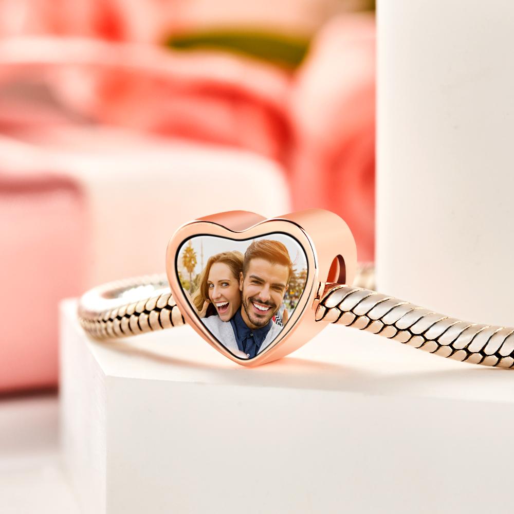 Custom Photo Charm Heartbeat Symbol Romantic Commemorative Gifts - soufeelau