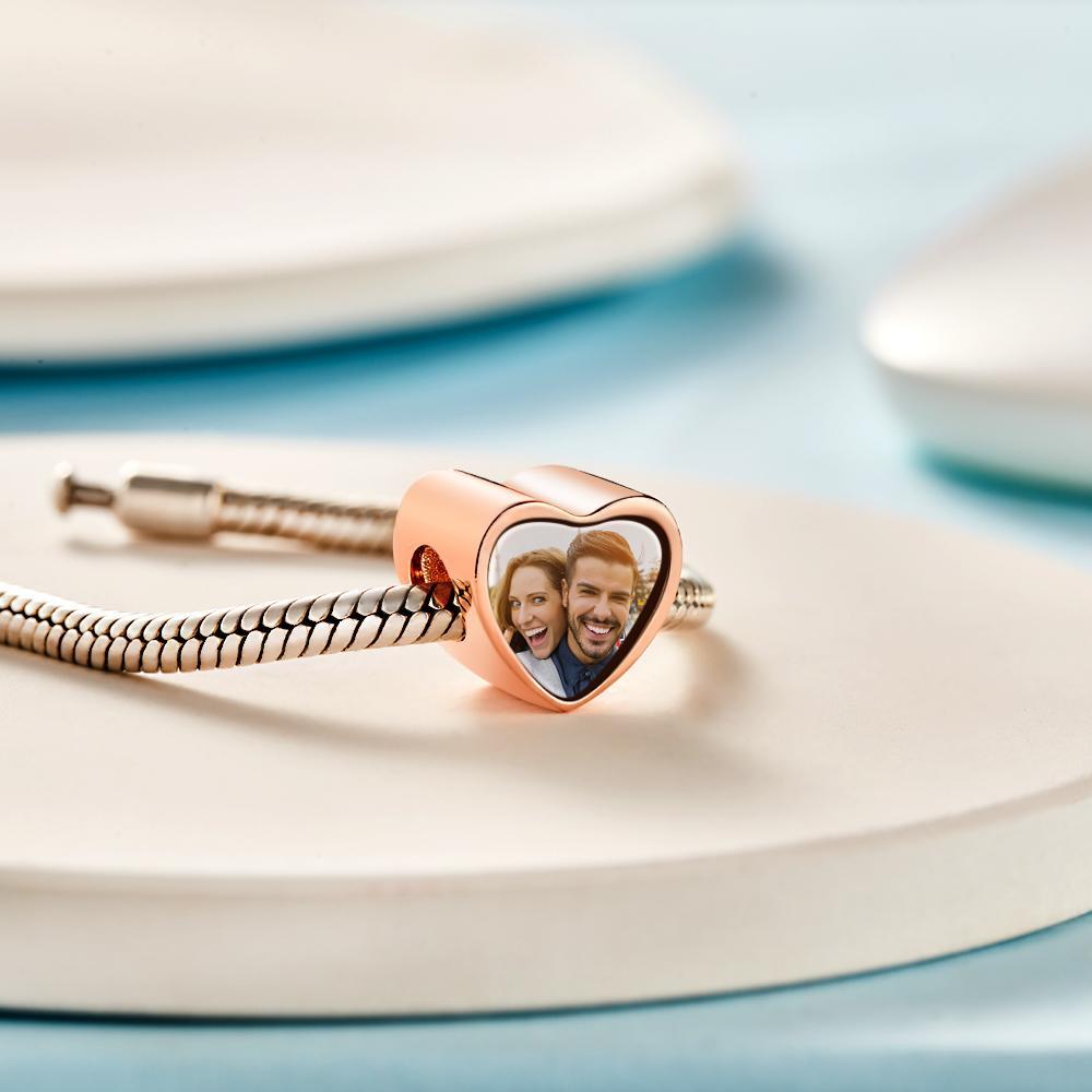 Custom Photo Charm Heartbeat Symbol Romantic Commemorative Gifts - soufeelau