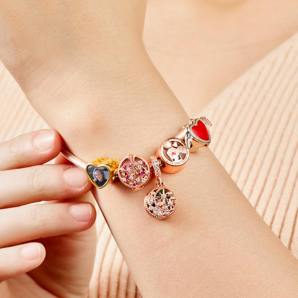 Custom Photo Charm Pet Paws Rose Gold Charm Gift for Pet Lover - soufeelau