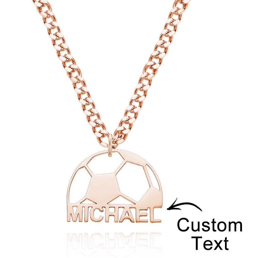 Custom Engraved Football Name Necklace Special Gift for Him - soufeelau