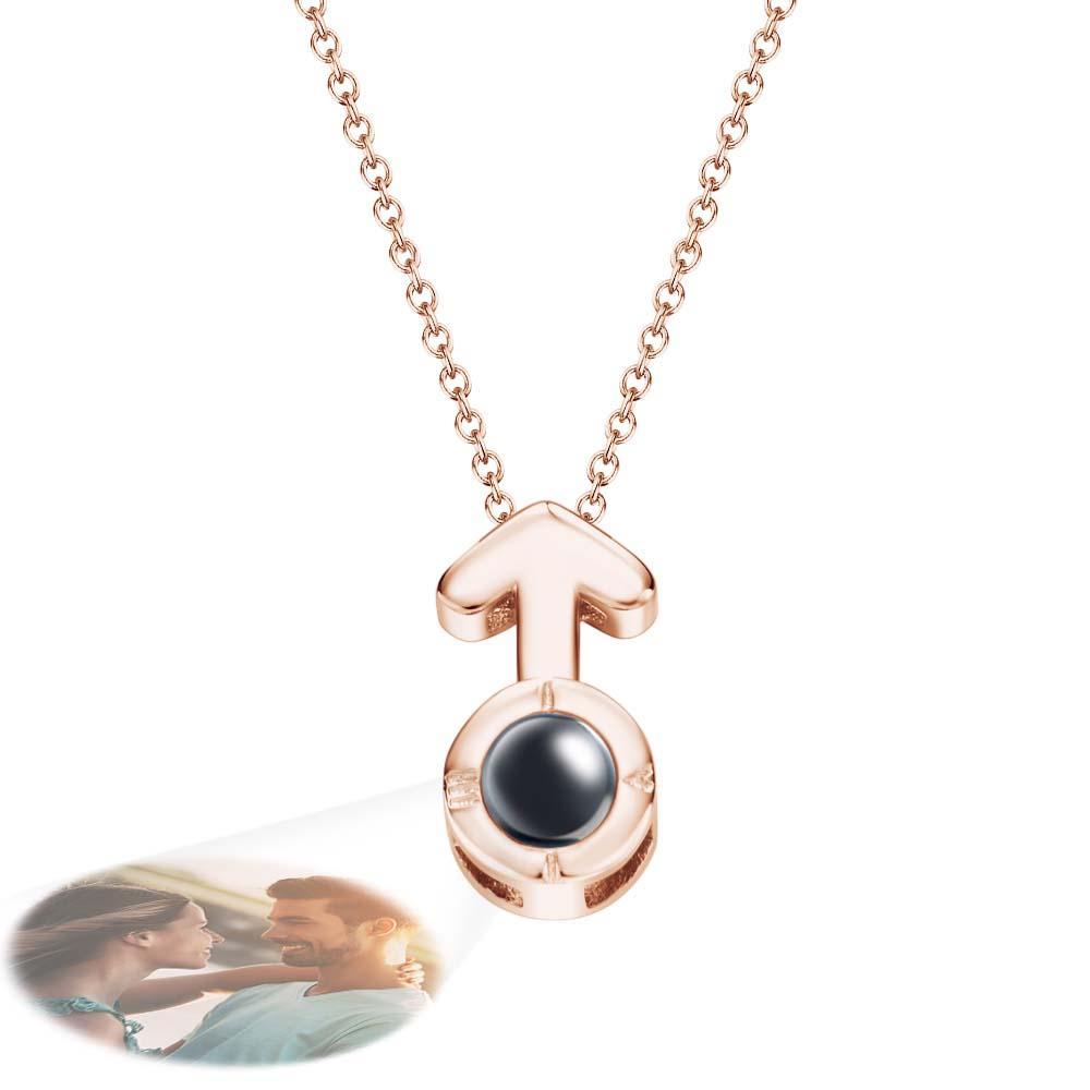 Fashion Jewellery Arrow Love Projection Necklace Charm Choker Women Romantic Jewelry - soufeelau