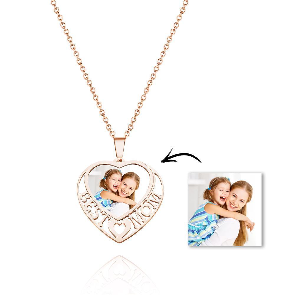 Custom Photo Love Heart Picture Pendant Necklace Small Jewelry For Her - soufeelau