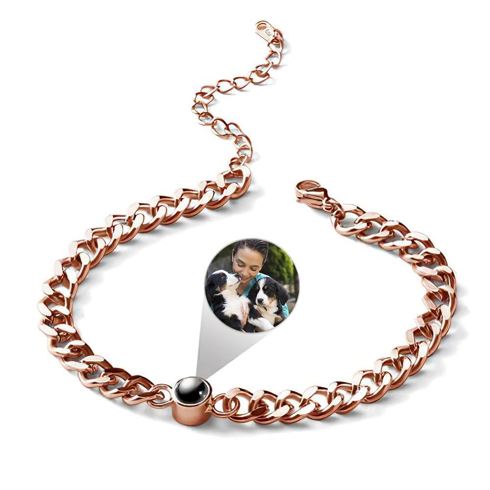 Custom Photo Puppy Projection Bracelet Dog Bracelet Pet Memorial Gifts for Pet Lovers - soufeelau