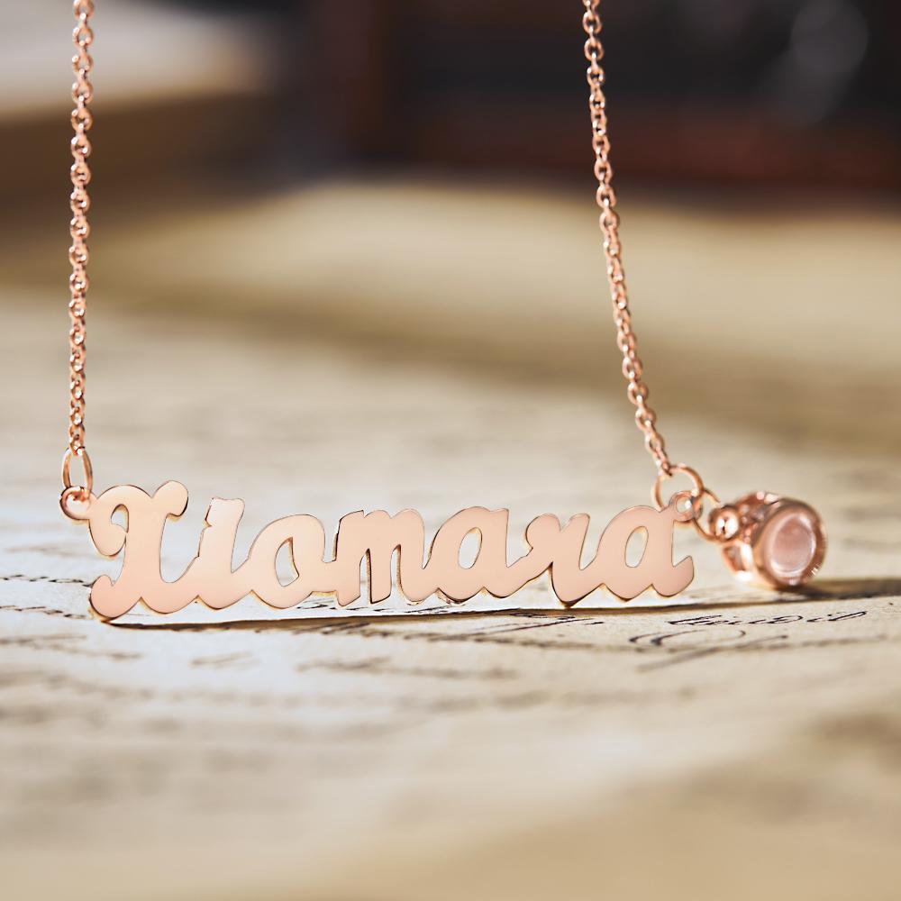 Custom Photo Projection Necklace Personalized Name Necklace Creative Gift for Women - soufeelau