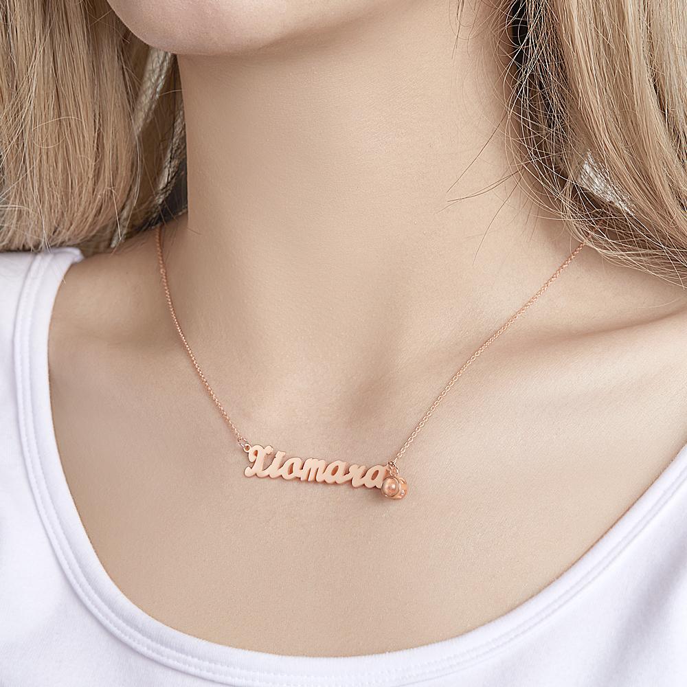 Custom Photo Projection Necklace Personalized Name Necklace Creative Gift for Women - soufeelau