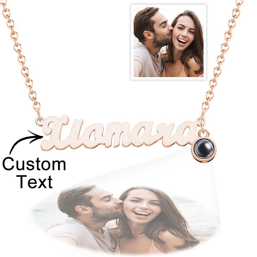 Custom Photo Projection Necklace Personalized Name Necklace Creative Gift for Women - soufeelau