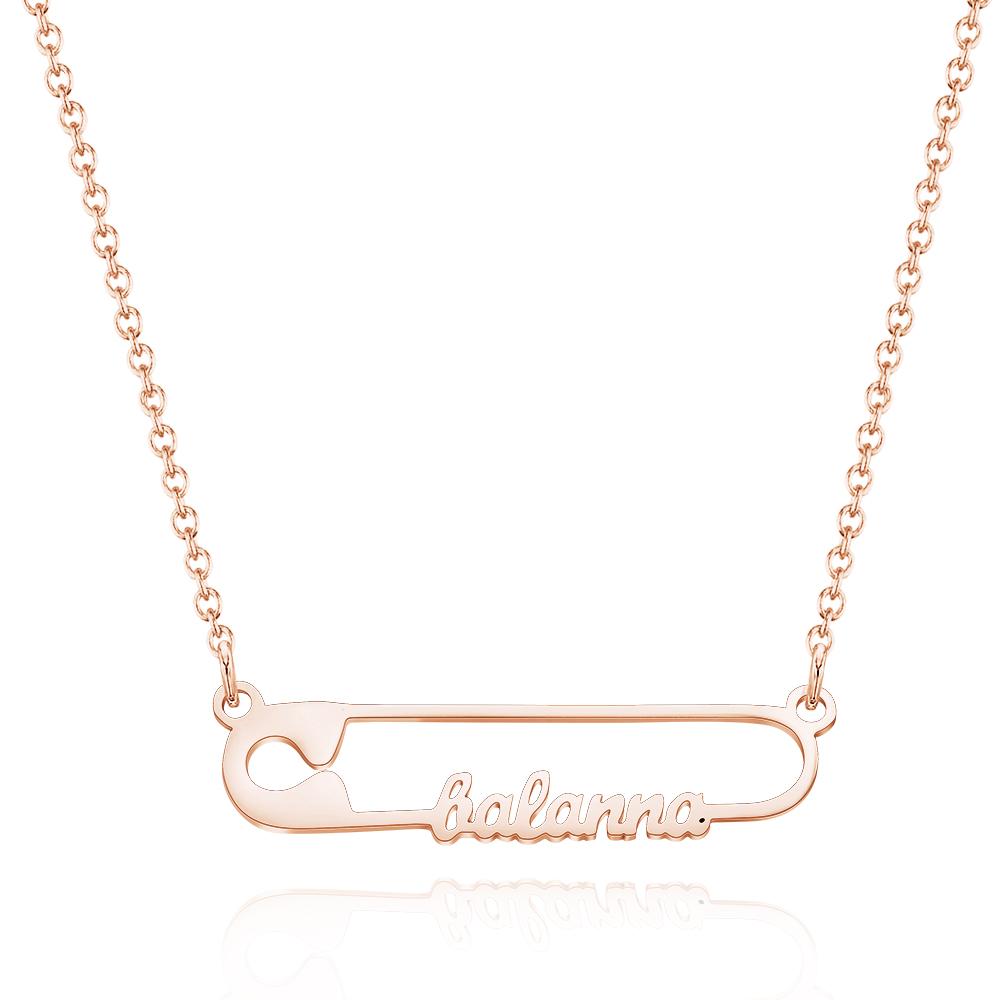 Clip Creative Cute Personalized Name Necklace Custom Women Pendant Necklace Birthday Gifts - soufeelau