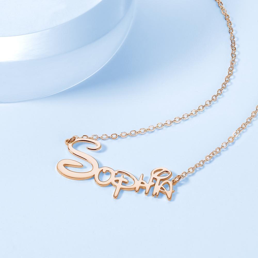 Personalized Name Necklace Necklaces With Names Sidney Style Best Name Gift Rose Gold