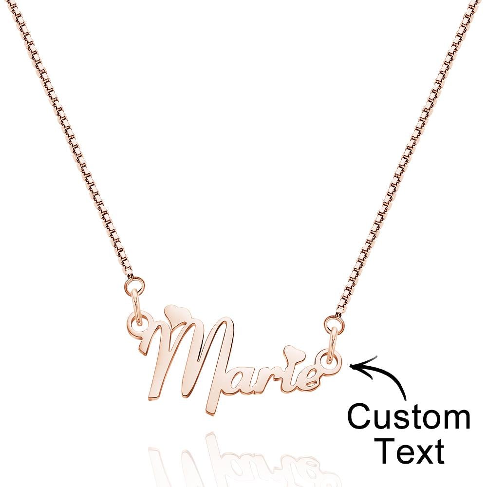 Custom Engraved Anniversary Plaque Silver Necklace Gift to Her - soufeelau