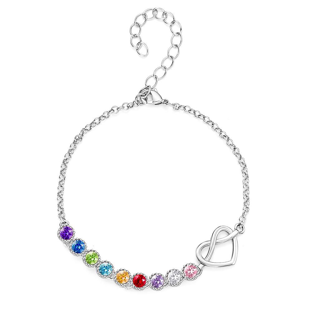 Personalized Birthstone Bracelet Peridot Minimalist Gifts for Mom Perfect Gift for Her for any Occasion - soufeelau