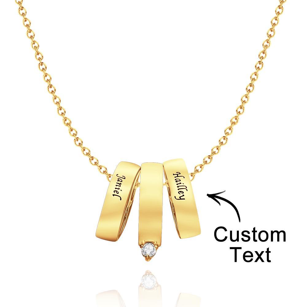 Custom Engraved Necklace Rhinestone Love Gifts - soufeelau