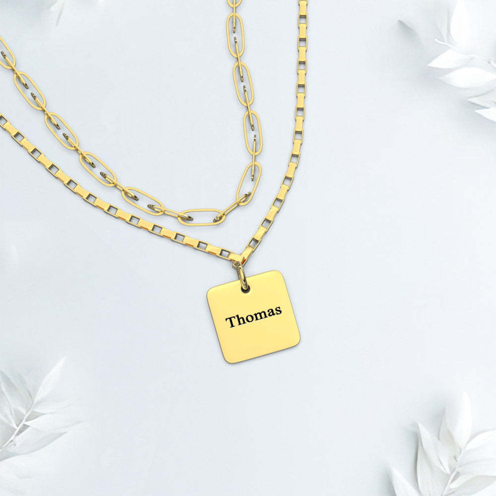 Custom Engraved Necklace Mother's Day Gift Personalized Necklace for Mom - soufeelau