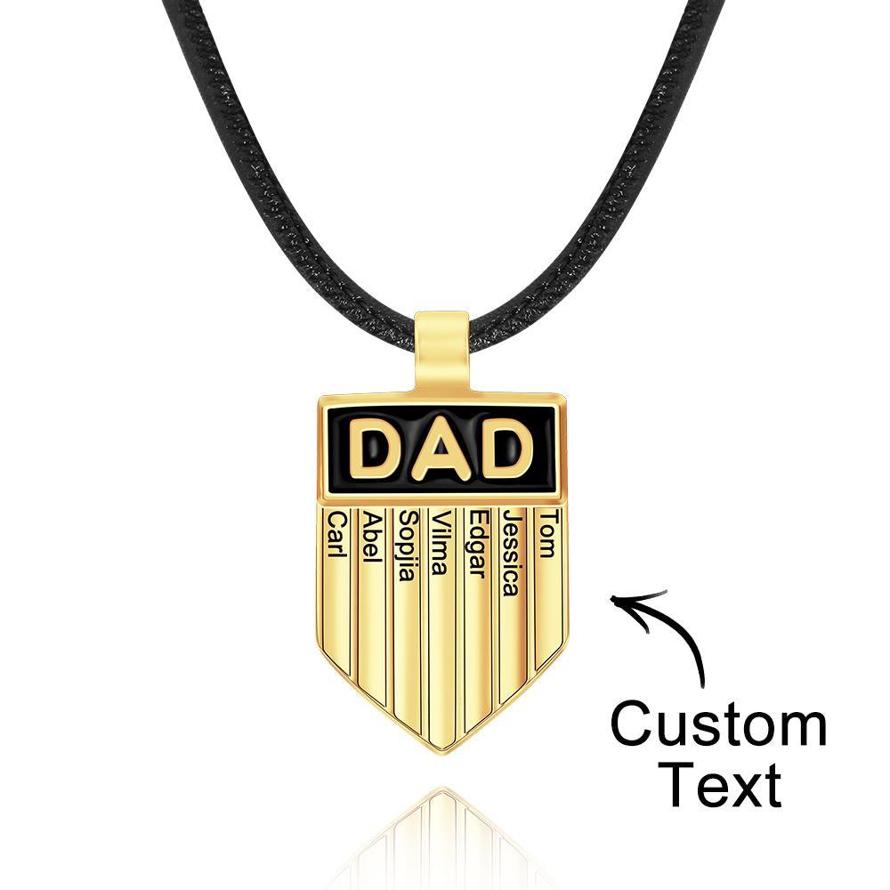 Custom Engraved Necklace Vintage Gifts for Dad - soufeelau