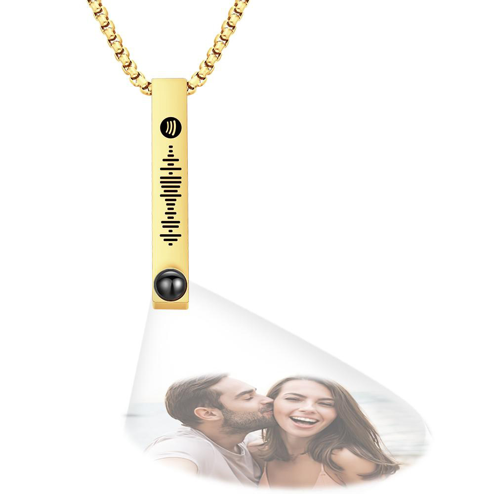 Custom Scannable Spotify Code Necklace Custom Projection Simple Gifts