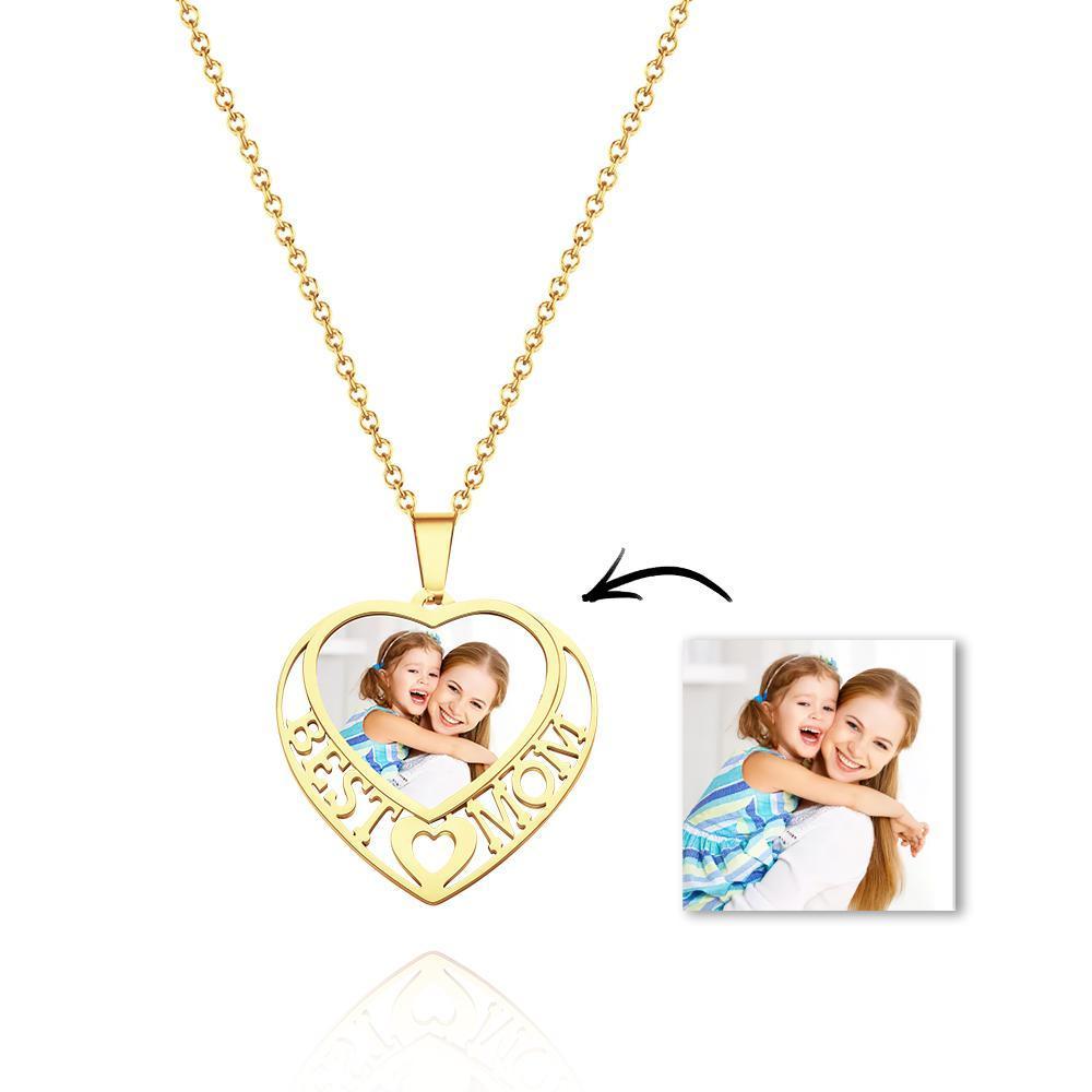 Custom Photo Love Heart Picture Pendant Necklace Small Jewelry For Her - soufeelau