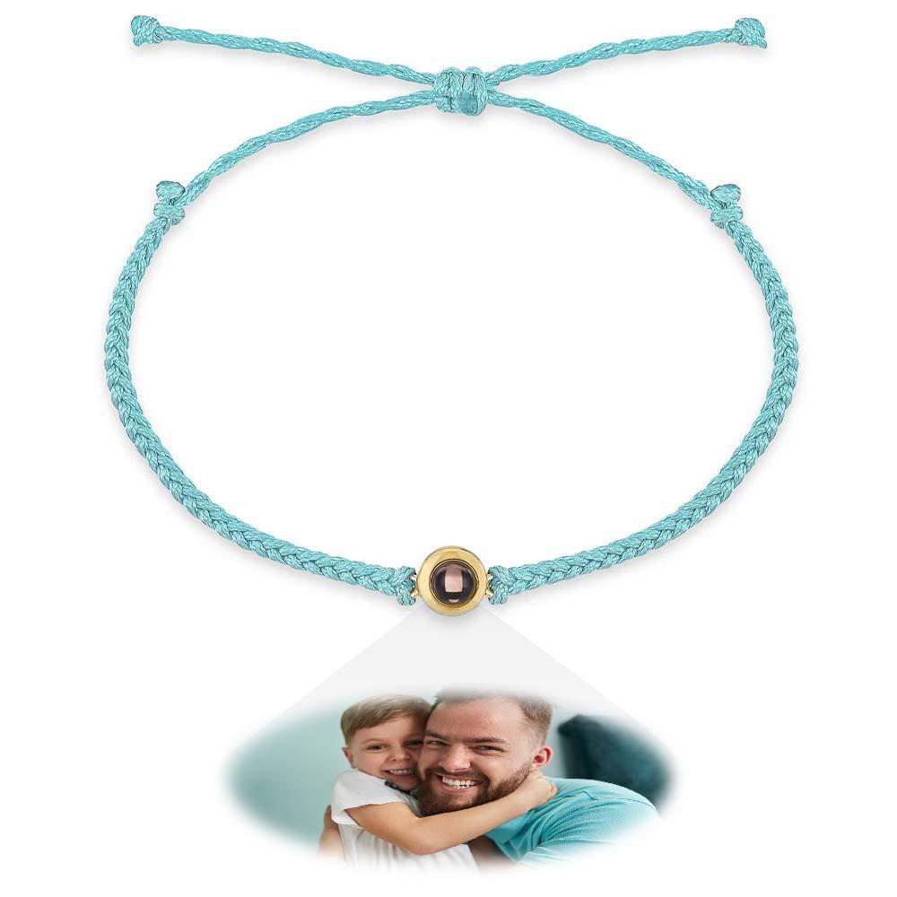 Custom Photo Projection Bracelets Simple Woven Father's Day Gifts