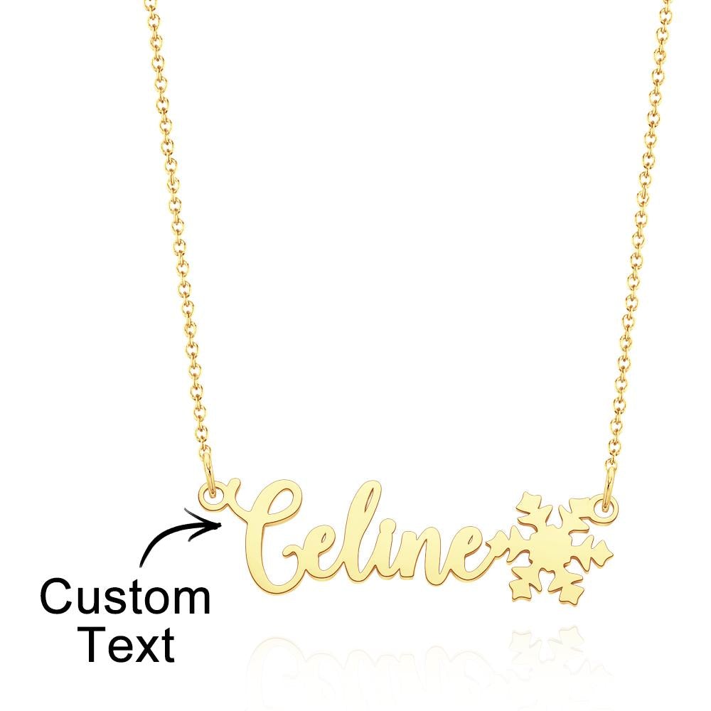 Custom Engraved Necklace Snowflake Creative Exquisite Gifts - soufeelau