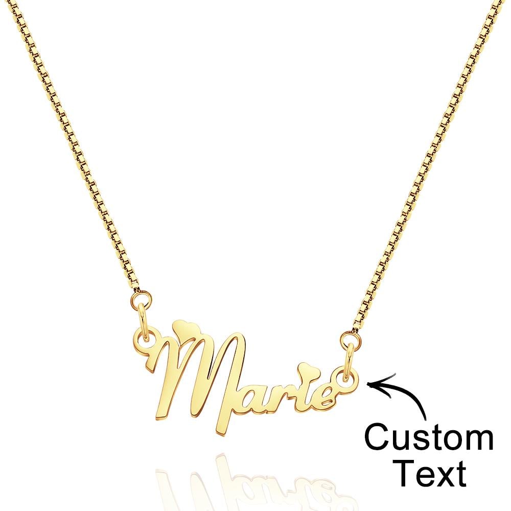 Custom Engraved Anniversary Plaque Silver Necklace Gift to Her - soufeelau