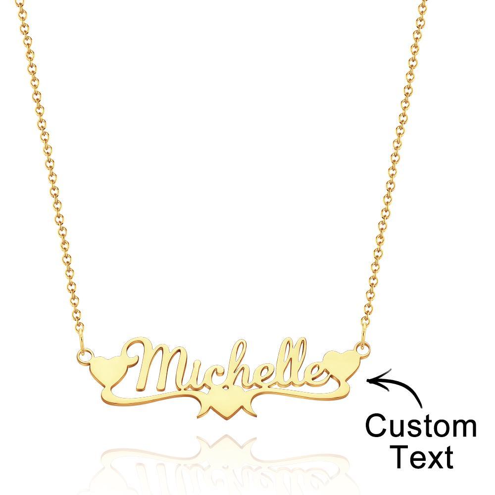Custom Engraved Necklace Heart Shaped Necklace Gift for Mom - soufeelau