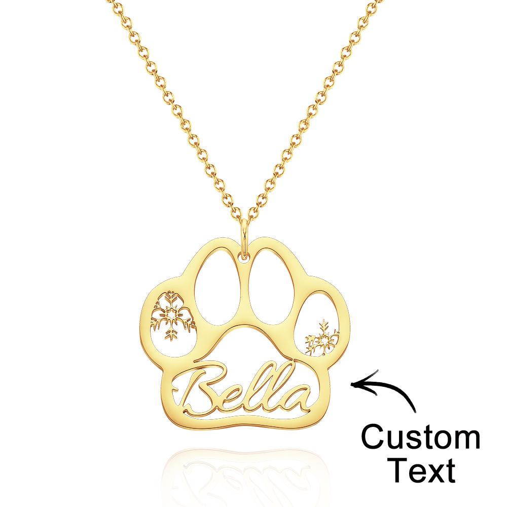 Custom Engraved Necklace Dog Claw Letter Necklace Gift for Her - soufeelau
