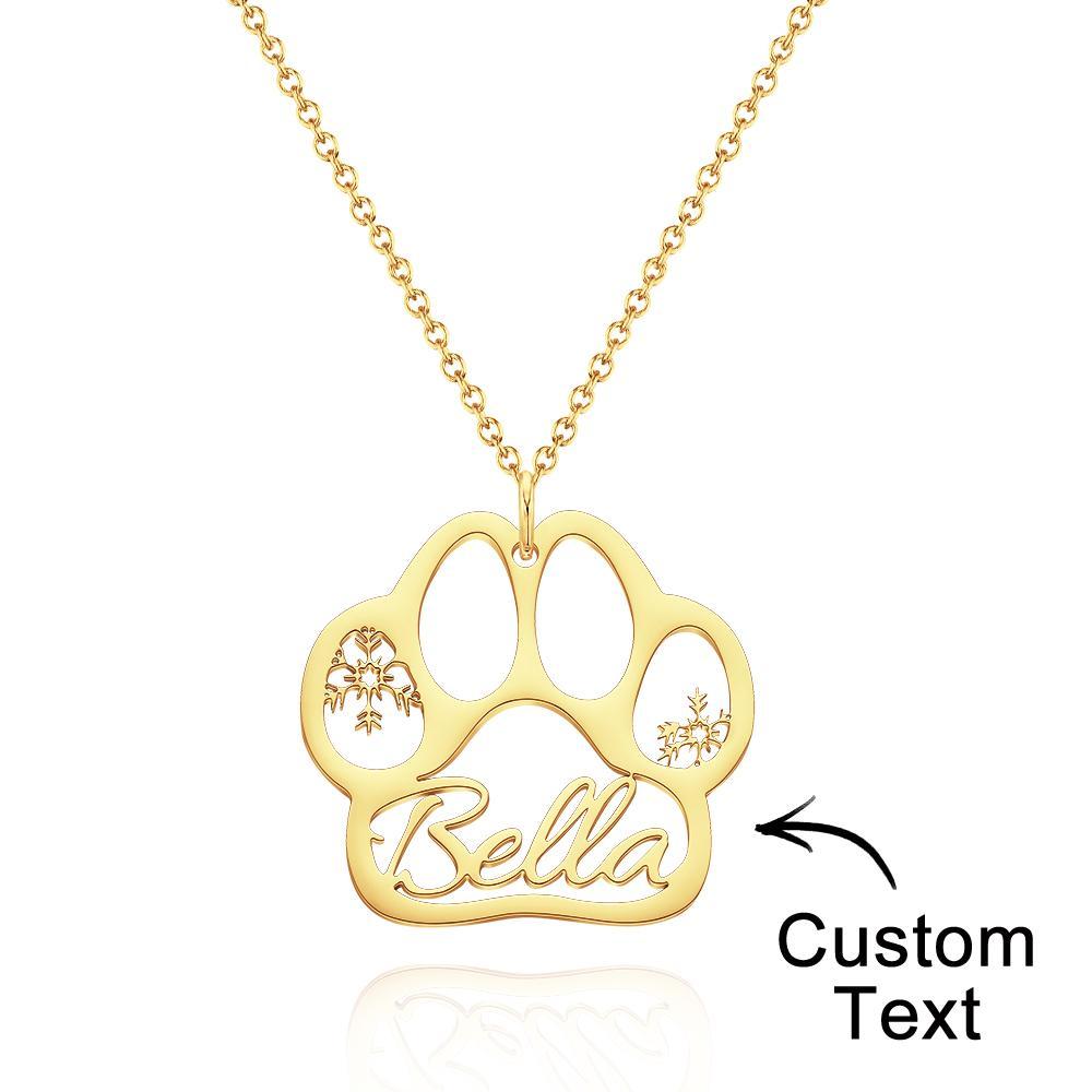 Custom Engraved Necklace Dog Claw Letter Necklace Gift for Her - soufeelau