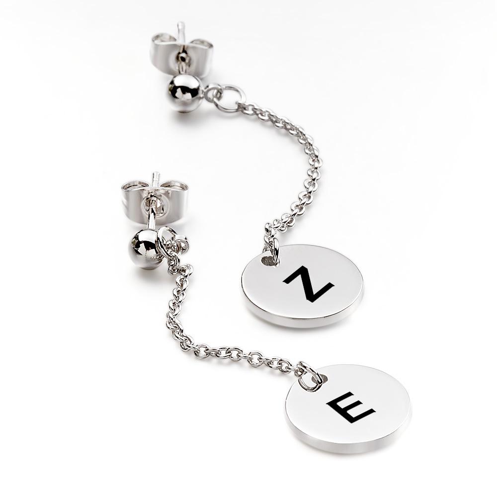 All of You Personalized Dangling Earrings with Initial Sweet and always Beautiful Gift - soufeelau