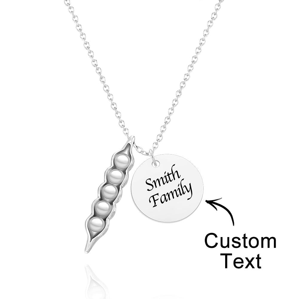 Peas In A Pod With Names Necklace Personalized Engraved Pendant Valentine's Day Gifts - soufeelau