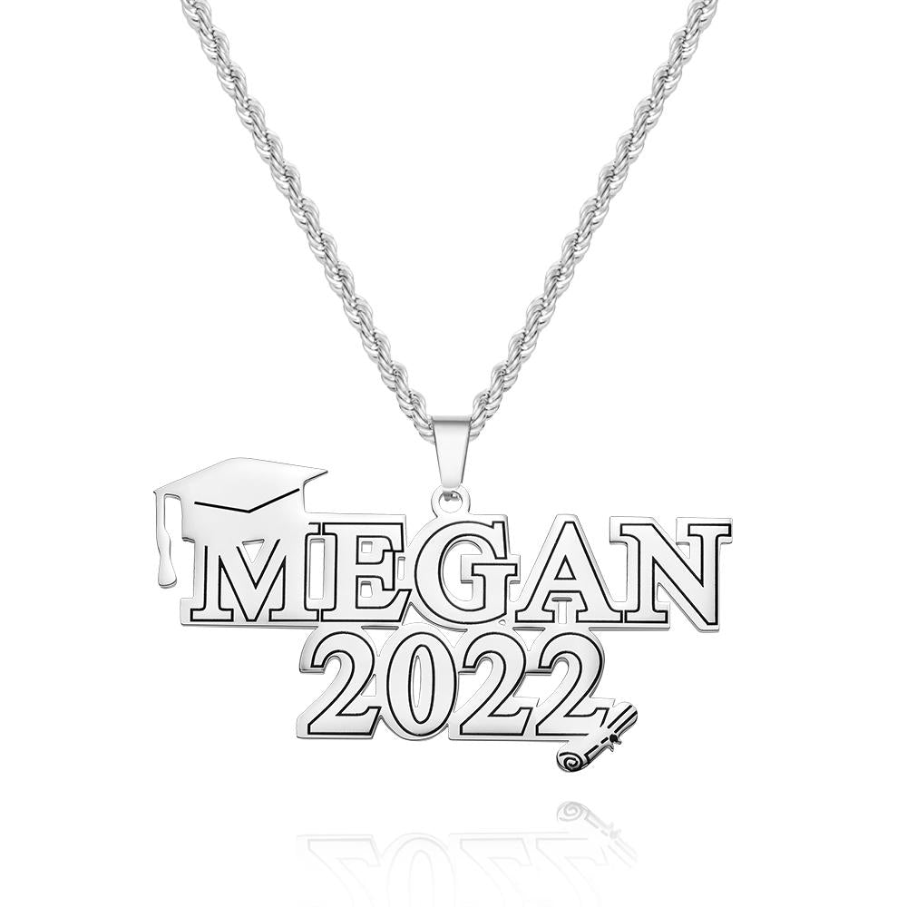 Custom Engraved Necklace Graduation Name Necklace Creative Graduation Gift - soufeelau