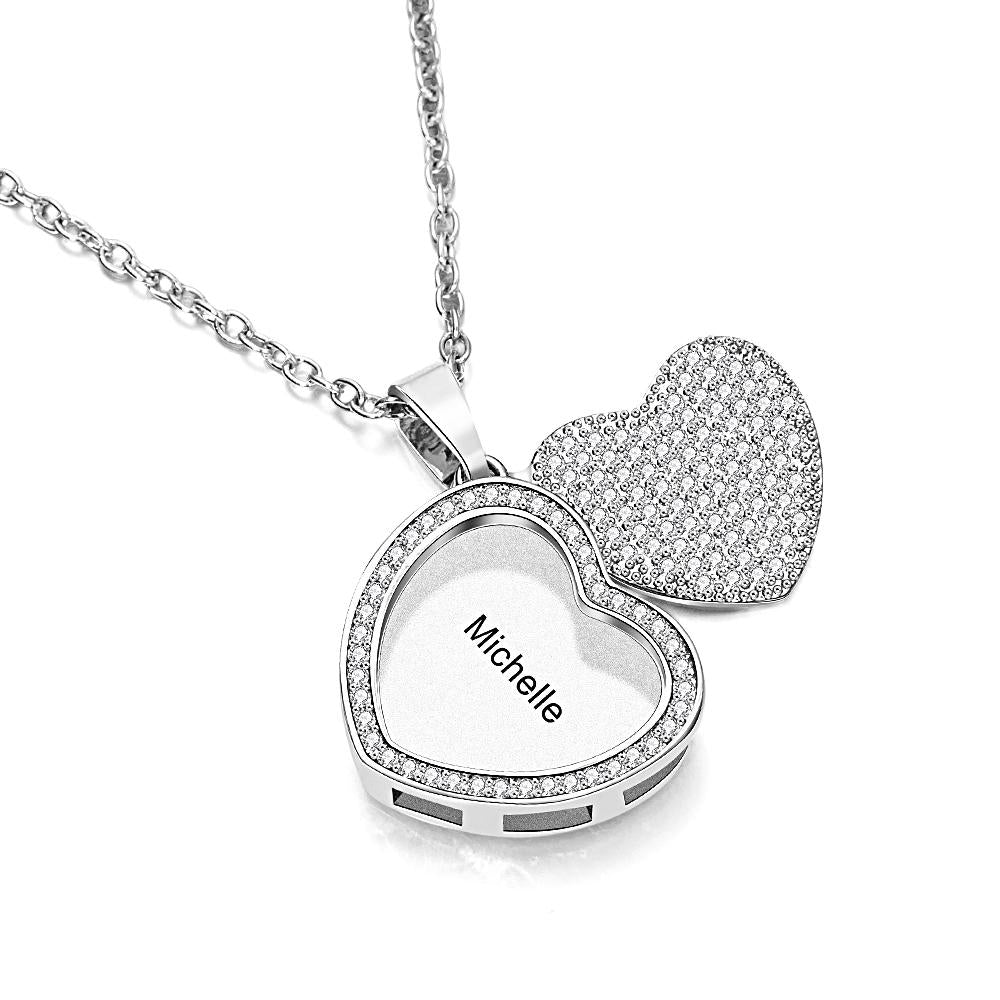 Sliding Custom Text Diamond Necklace Personalized Fashion Women Jewelry - soufeelau