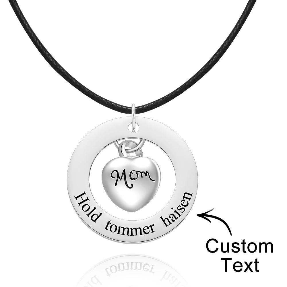 Custom Engraved Necklace Peach Heart Necklace Commemorative Collection Urn - soufeelau