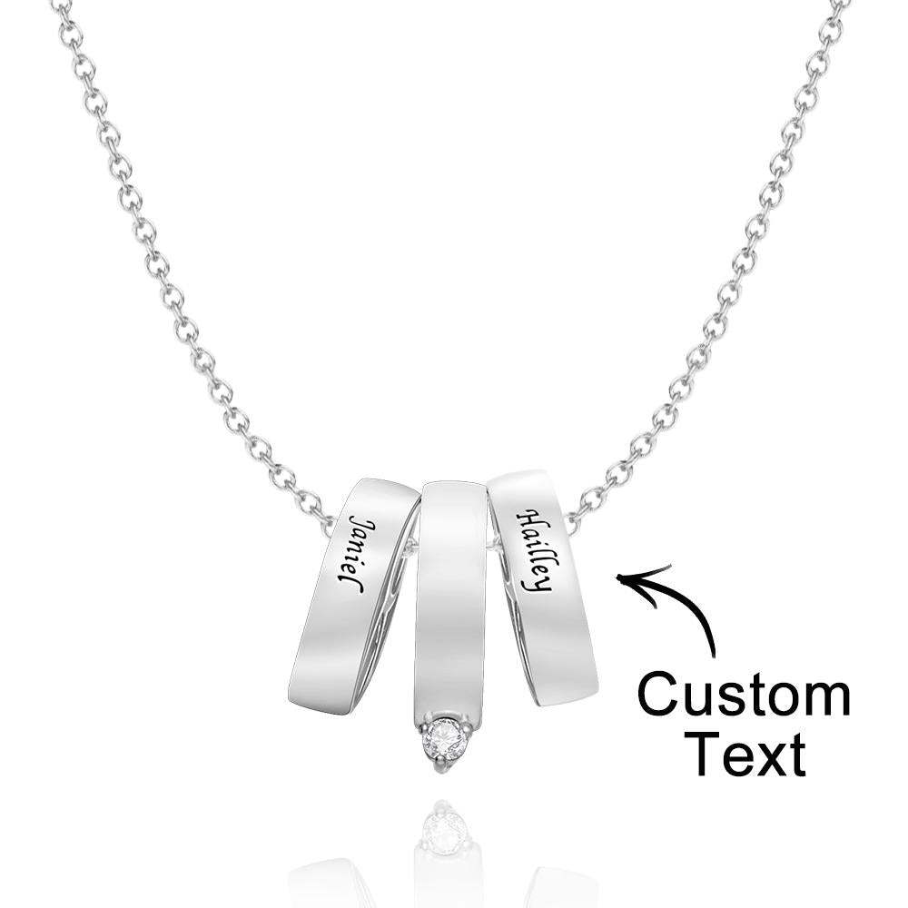 Custom Engraved Necklace Rhinestone Love Gifts - soufeelau