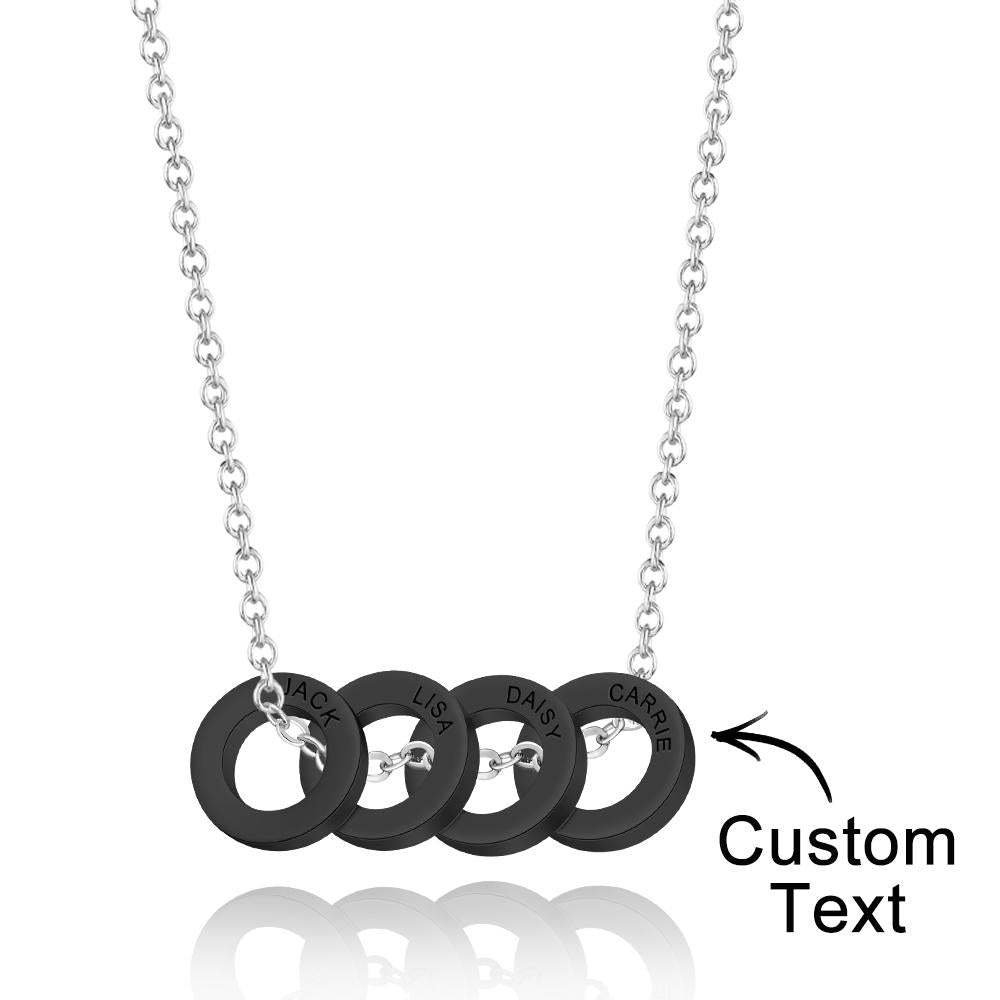 Custom Engraved Necklace Family Bead Necklace Gifts - soufeelau