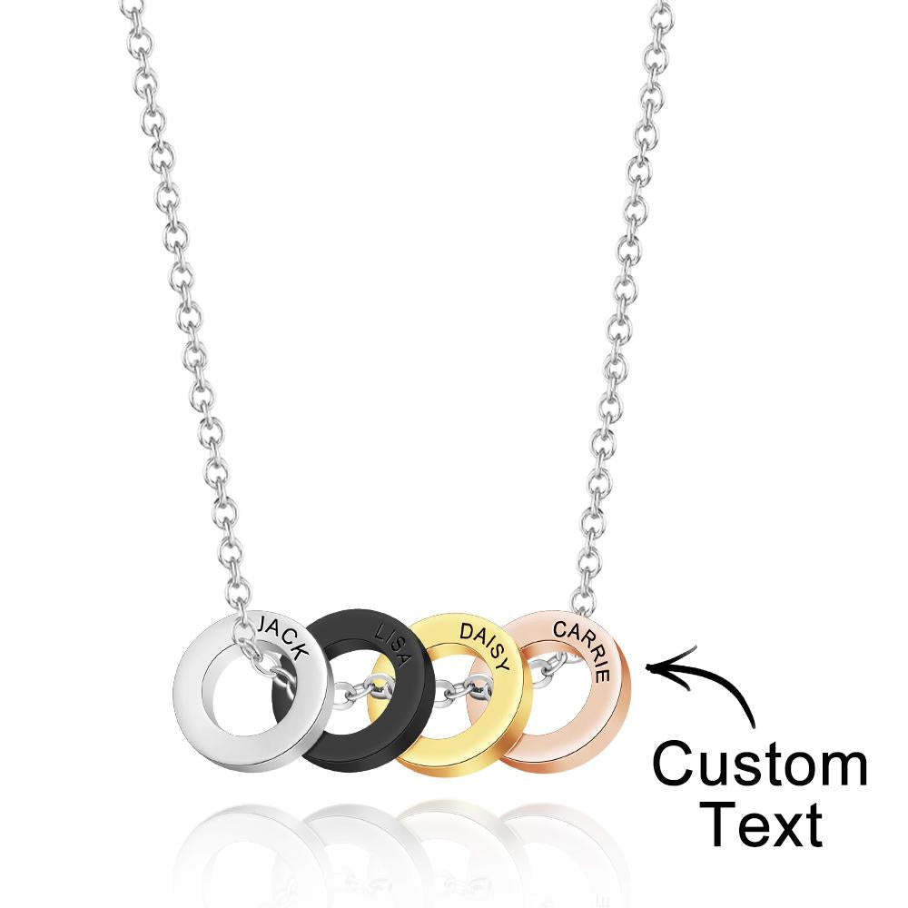 Custom Engraved Necklace Family Bead Necklace Gifts - soufeelau