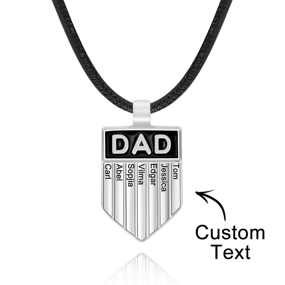 Custom Engraved Necklace Vintage Gifts for Dad - soufeelau