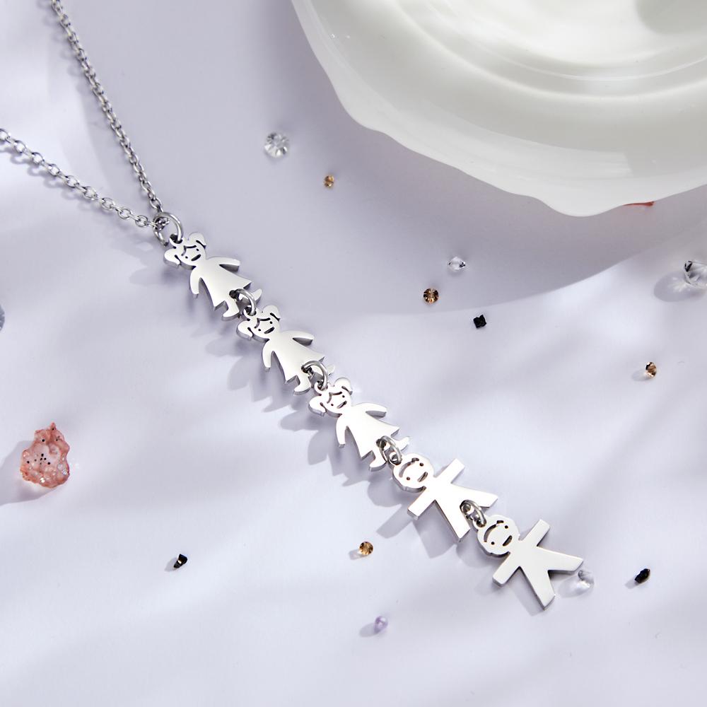 Custom Name Engraved Necklace Child Creative Gifts - soufeelau