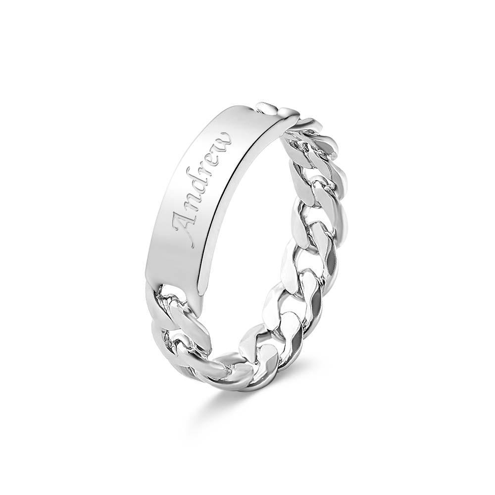 Men's Personalized Ring Custom Message Ring  the Best Gift for Lover - soufeelau