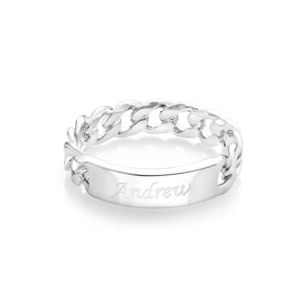 Men's Personalized Ring Custom Message Ring  the Best Gift for Lover - soufeelau