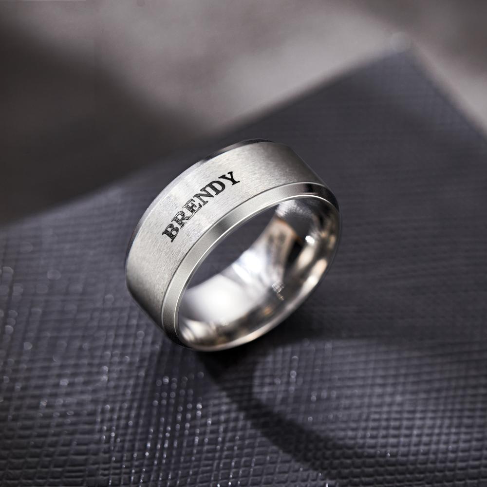 Personalized Name Ring Custom Engagement Ring Men's Personalized Ring - soufeelau