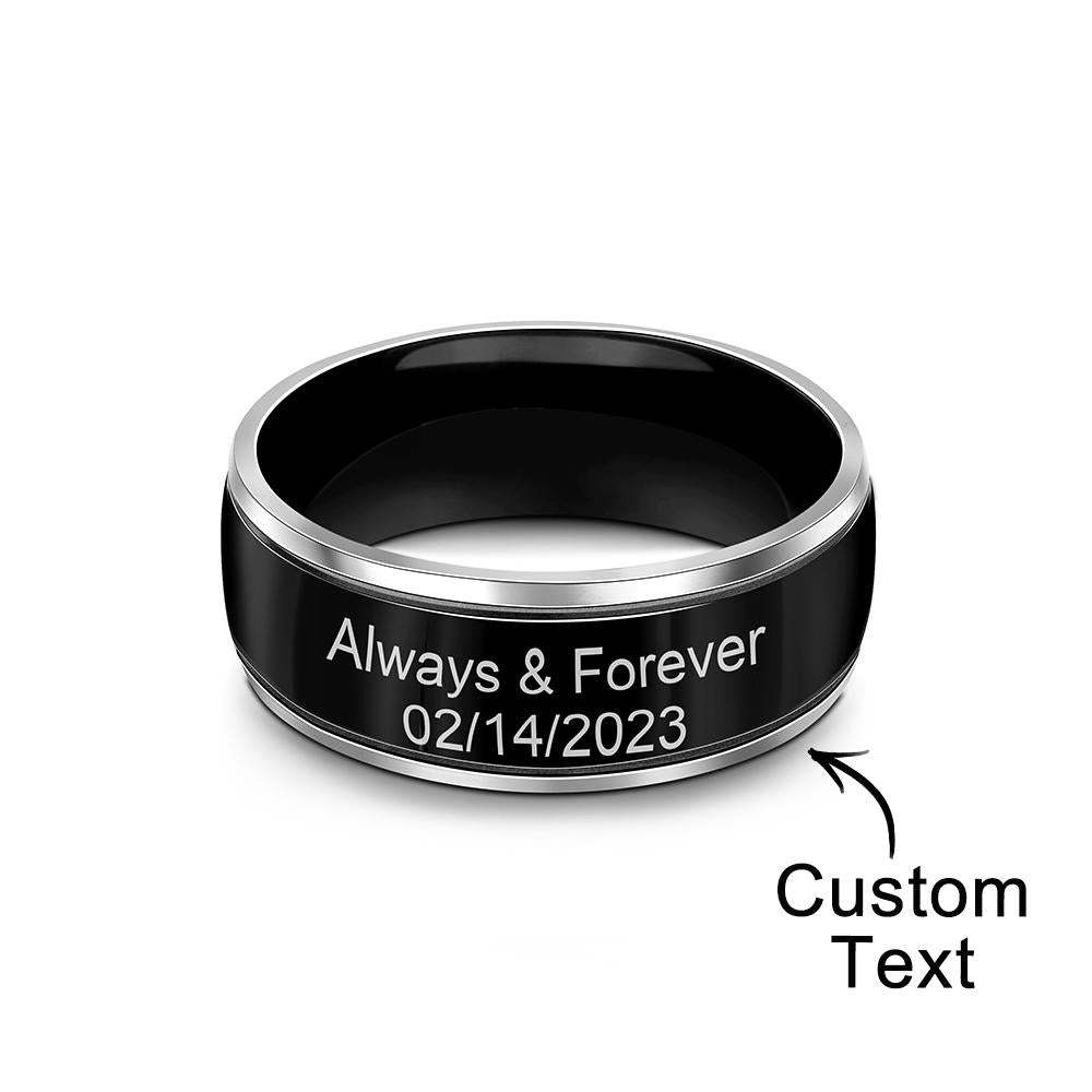 Engraved Handwriting Ring, Custom Handwriting Ring, Anniversary Gift Handwritten Jewelry, Personalized Valentine's Day Gift - soufeelau