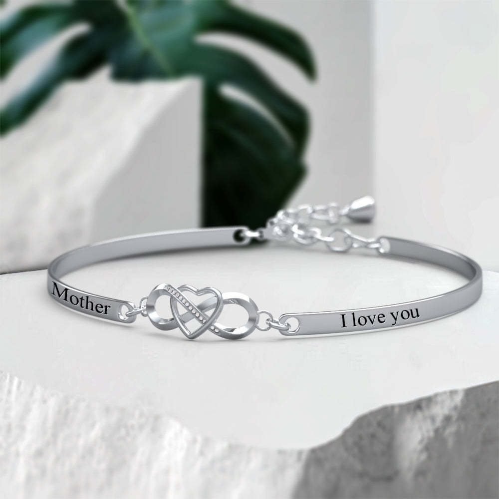 Mothers Day Bracelet Custom Gift for Mom Personalized Engraved Bracelet - soufeelau