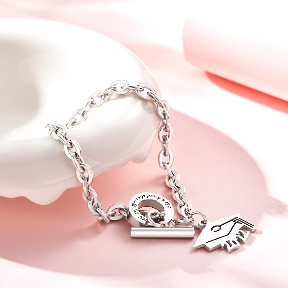 Custom Engraved Bracelet Graduation Season Commemorative Gifts - soufeelau