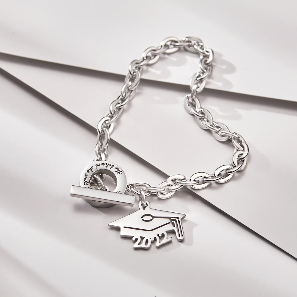 Custom Engraved Bracelet Graduation Season Commemorative Gifts - soufeelau
