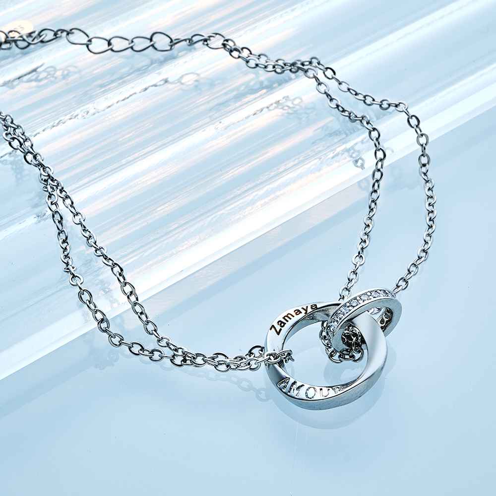 Elegant Couple Bracelet Custom Engraved Braided Bracelet Valentine's Day Gifts - soufeelau