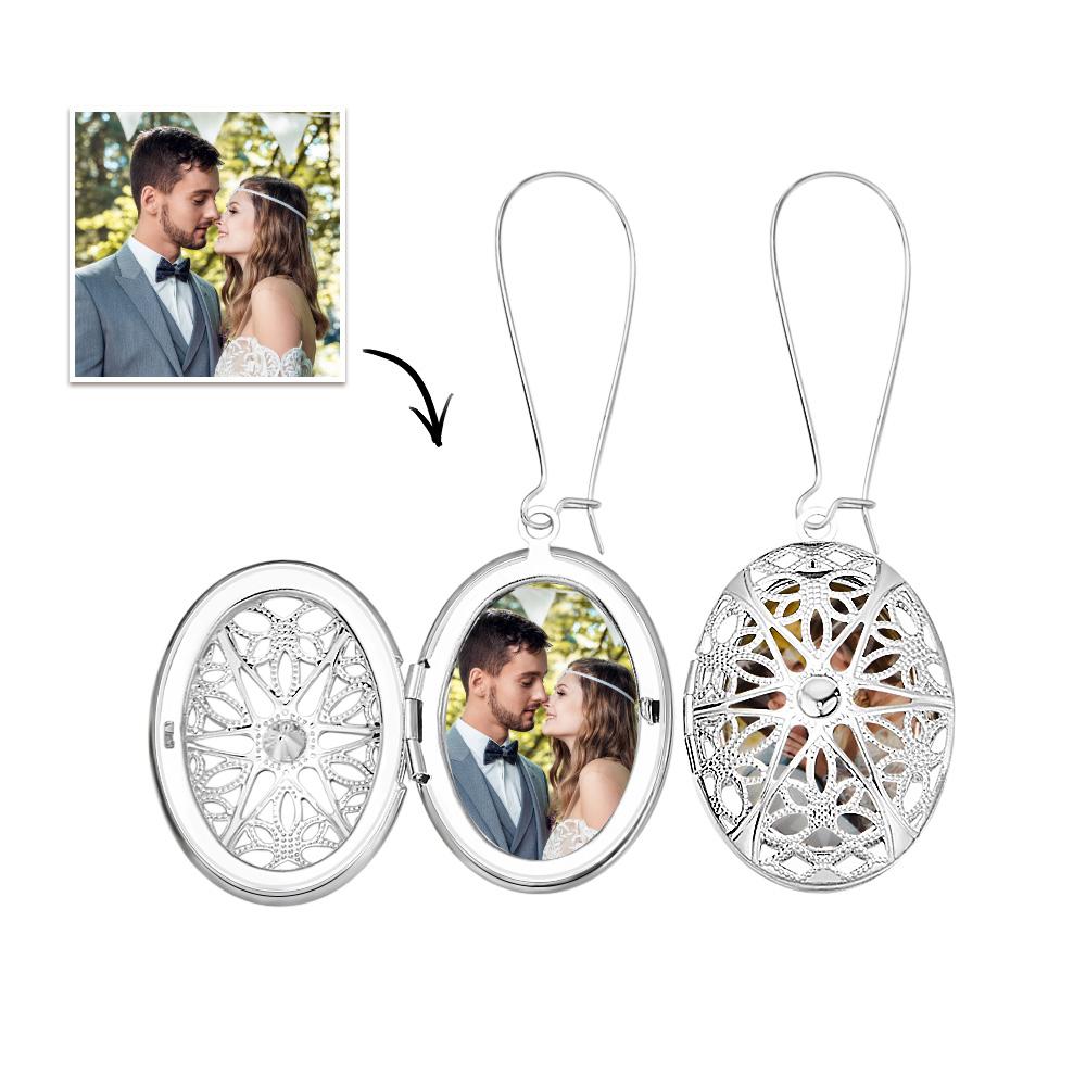 Custom Locket Photo Earrings Personalized Pet Earrings Custom Christmas Gift with Your Memories - soufeelau