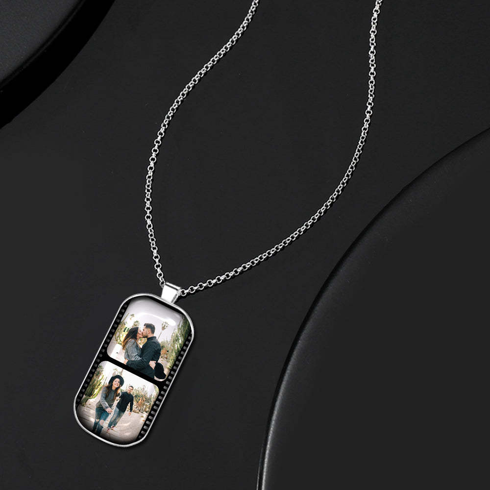 Personalized Custom Photo Filmstrip Necklace for Couples Family - soufeelau