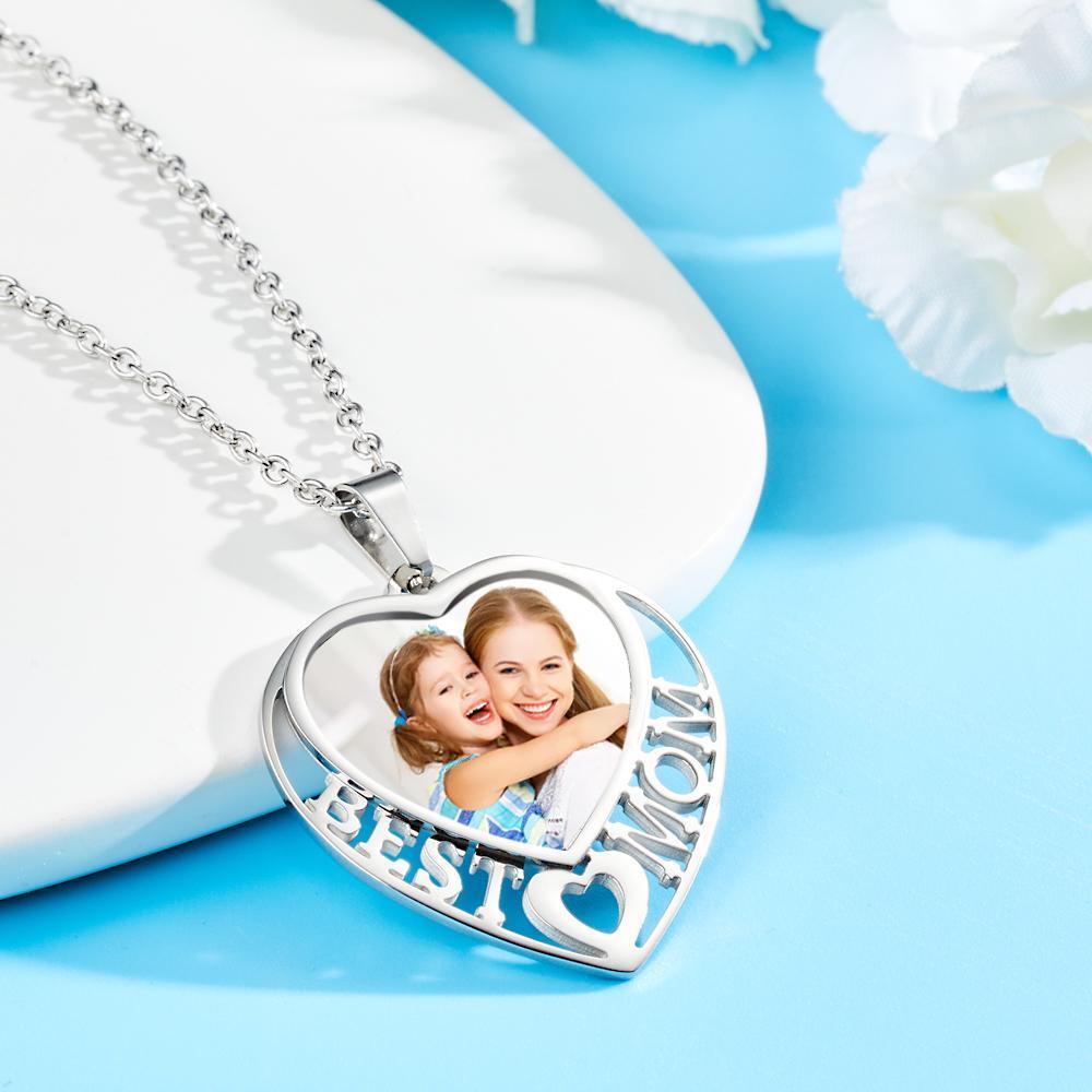 Custom Photo Love Heart Picture Pendant Necklace Small Jewelry For Her - soufeelau