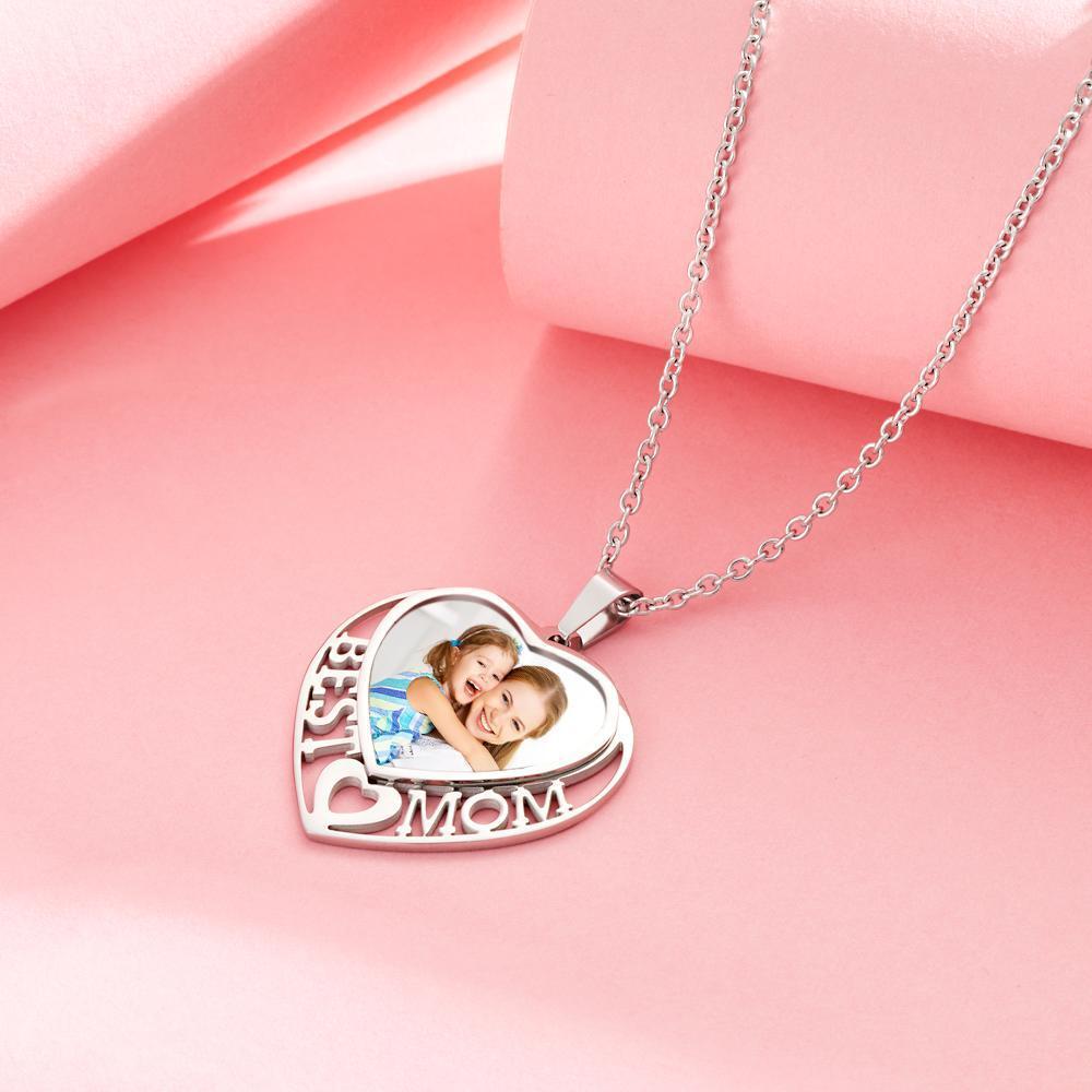 Custom Photo Love Heart Picture Pendant Necklace Small Jewelry For Her - soufeelau