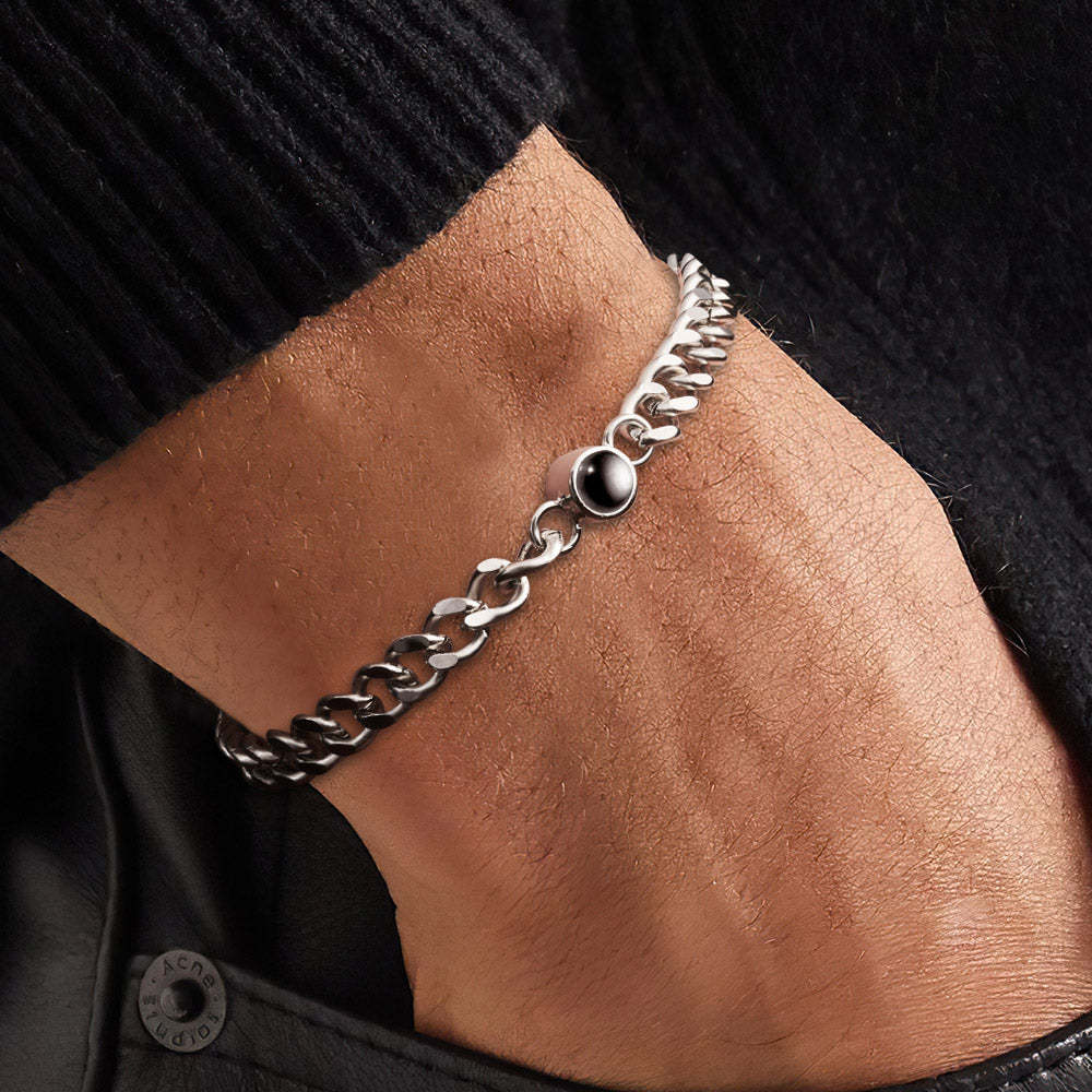 Custom Photo Bracelet Projection Bracelet Vintage Bracelet Christmas Gift for Him - soufeelau